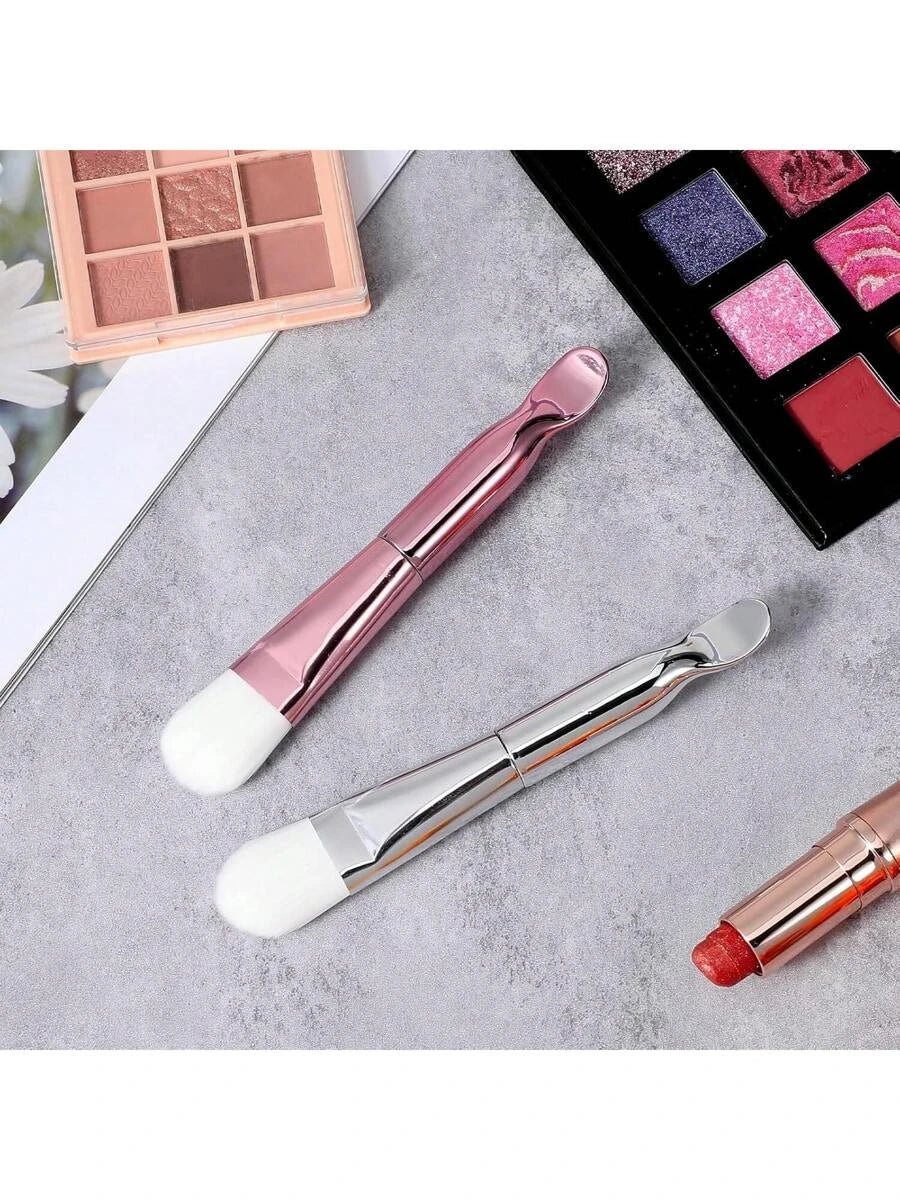 2Pcs Silicone Face – soft silicone brushes for masksHygienic silicone applicators for clay, cream, gel masksReusable silicone mask brush set for skincareEvenly apply face mask with silicone applicator brushCompact silicone spatula brush for mask application