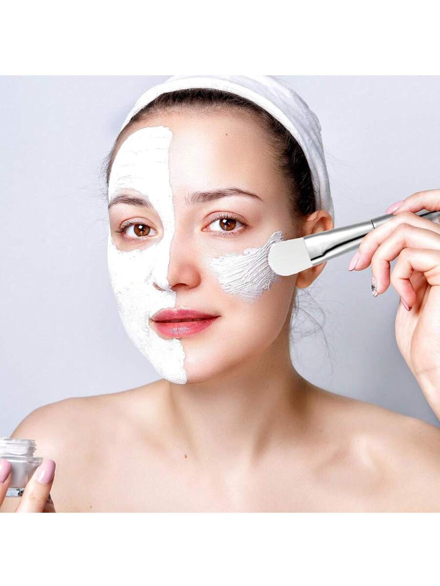 2Pcs Silicone Face– soft silicone brushes for masksHygienic silicone applicators for clay, cream, gel masksReusable silicone mask brush set for skincareEvenly apply face mask with silicone applicator brushCompact silicone spatula brush for mask application