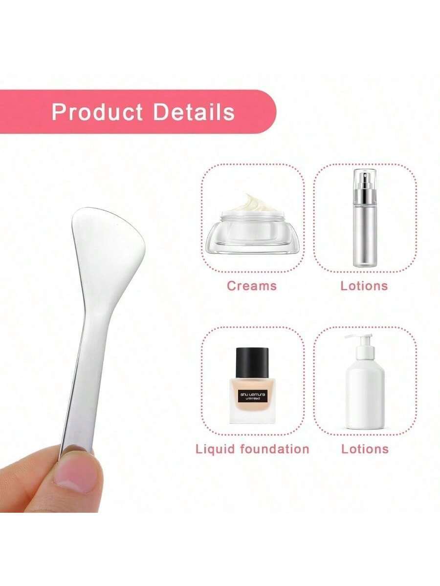 metal skincare spatula set– 2 stainless steel scoops for skincareHygienic stainless-steel skincare spatulas for creamsLuxury metal applicator spatulas for masks and balmsCompact travel-ready metal spatulas for skincareReusable stainless-steel skincare spatula set