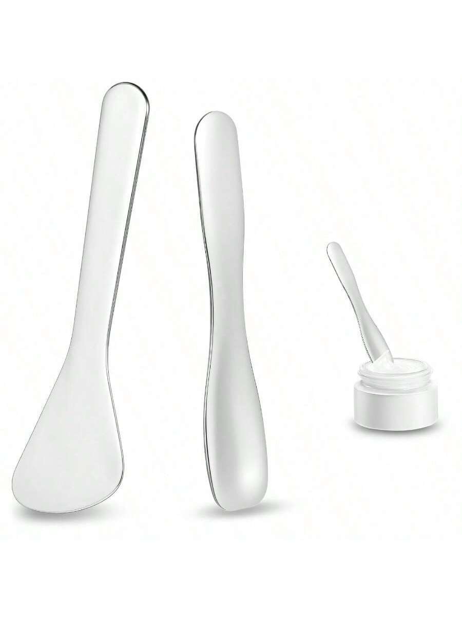 metal skincare spatula set– 2 stainless steel scoops for skincareHygienic stainless-steel skincare spatulas for creamsLuxury metal applicator spatulas for masks and balmsCompact travel-ready metal spatulas for skincareReusable stainless-steel skincare spatula set