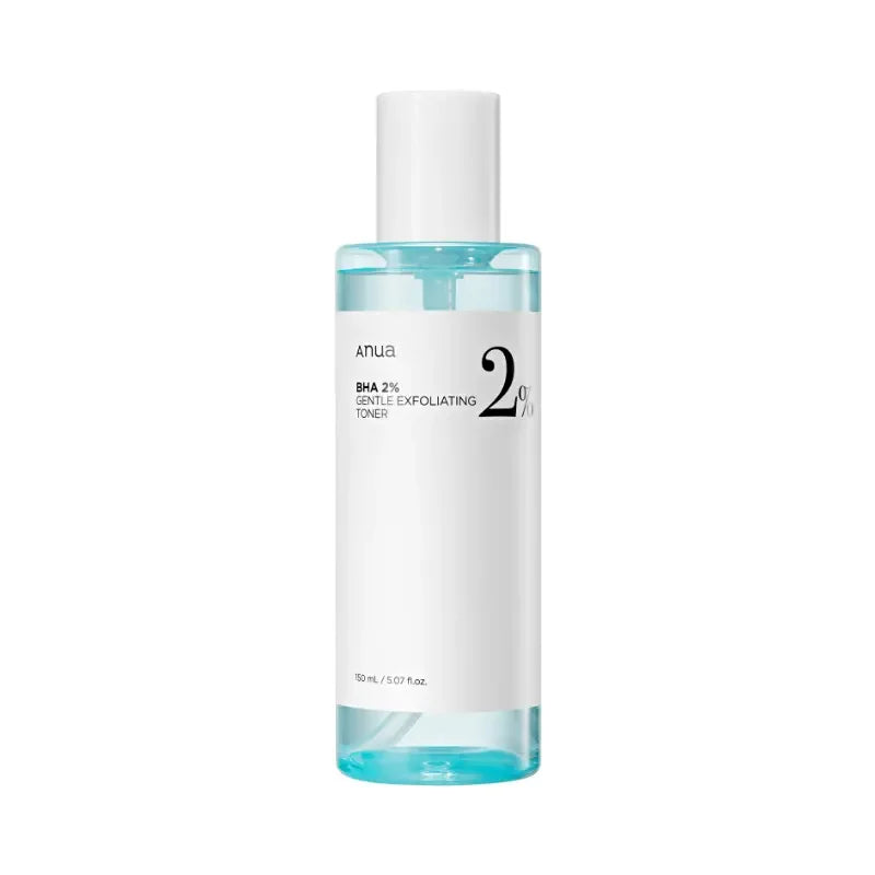 Korean salicylic acid exfoliating toner 150ml Korean skincareKorean BHA toner for blackheads and acne-prone skinAnua salicylic acid toner pore refiningBest Korean exfoliating toner for oily skinAnua toner with BHA 2% gentle daily exfoliation