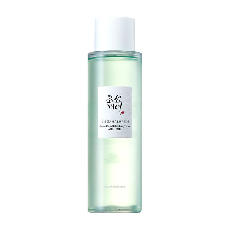 AHA BHA exfoliating toner– plum water exfoliating tonerGreen plum AHA BHA toner for gentle daily exfoliationHanbang skincare toner with plum water and glycolic acidLightweight watery toner for smoother, clearer skinBrightening green plum water toner for pore refinement