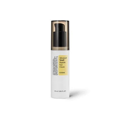 COSRX snail peptide eye cream 25ml tubeSnail mucin eye cream for dark circles and fine linesKorean peptide eye cream for firming and brighteningHydrating snail peptide under-eye creamAnti-aging COSRX eye cream with niacinamide