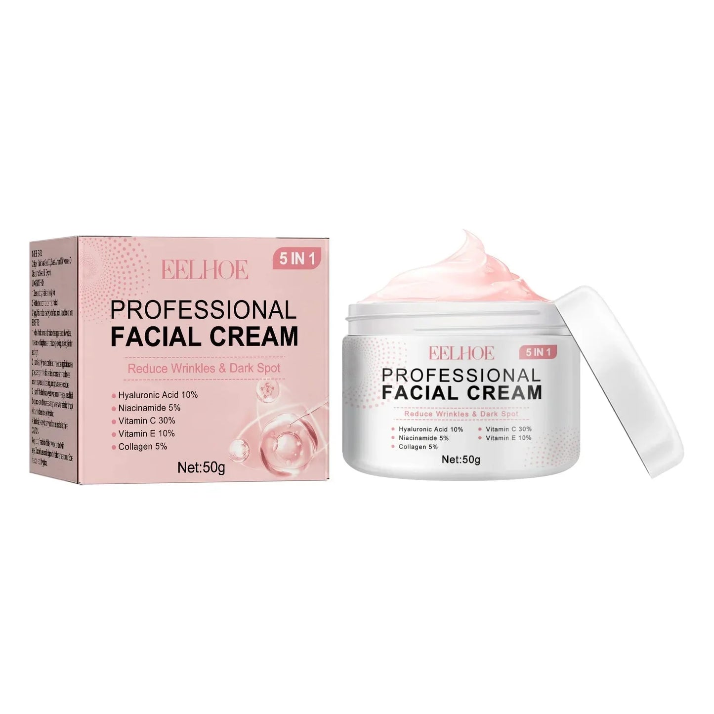 EELHOE Anti‑Aging Hyaluronic Cream – youthful hydration moisturizerHydrating cream with HA, Vitamin C, collagen & niacinamidePlumping anti‑aging cream for smoother, firmer skinLightweight yet nourishing anti‑aging moisturizerGlow-enhancing hyaluronic acid cream