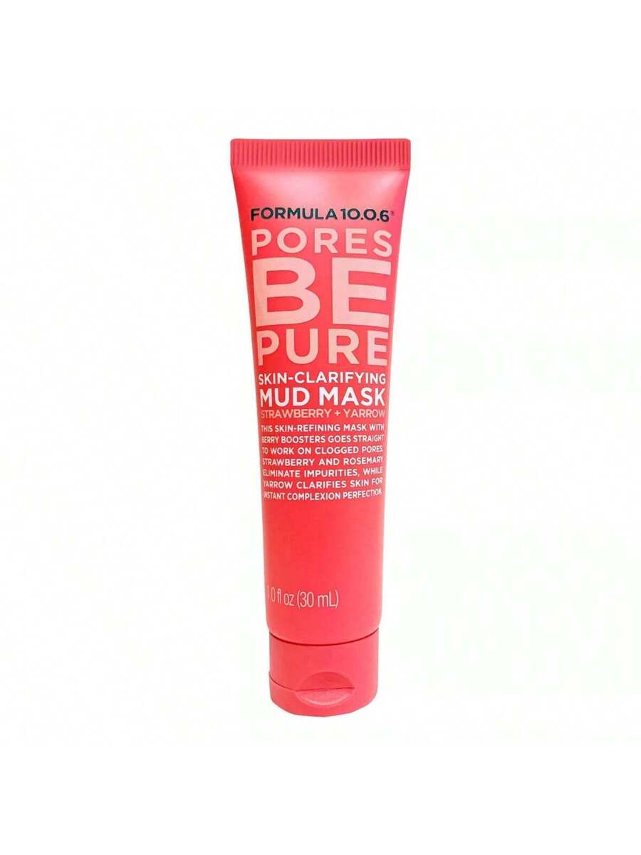 clarifying mud mask for pore refinement– Strawberry Yarrow 1 ozSilky velvet mud mask with strawberry enzymes & yarrow extractCompact clarifying face mask for glowing, smooth skinCooling mud mask for oily and congested skinTravel-friendly pore-refining mud mask