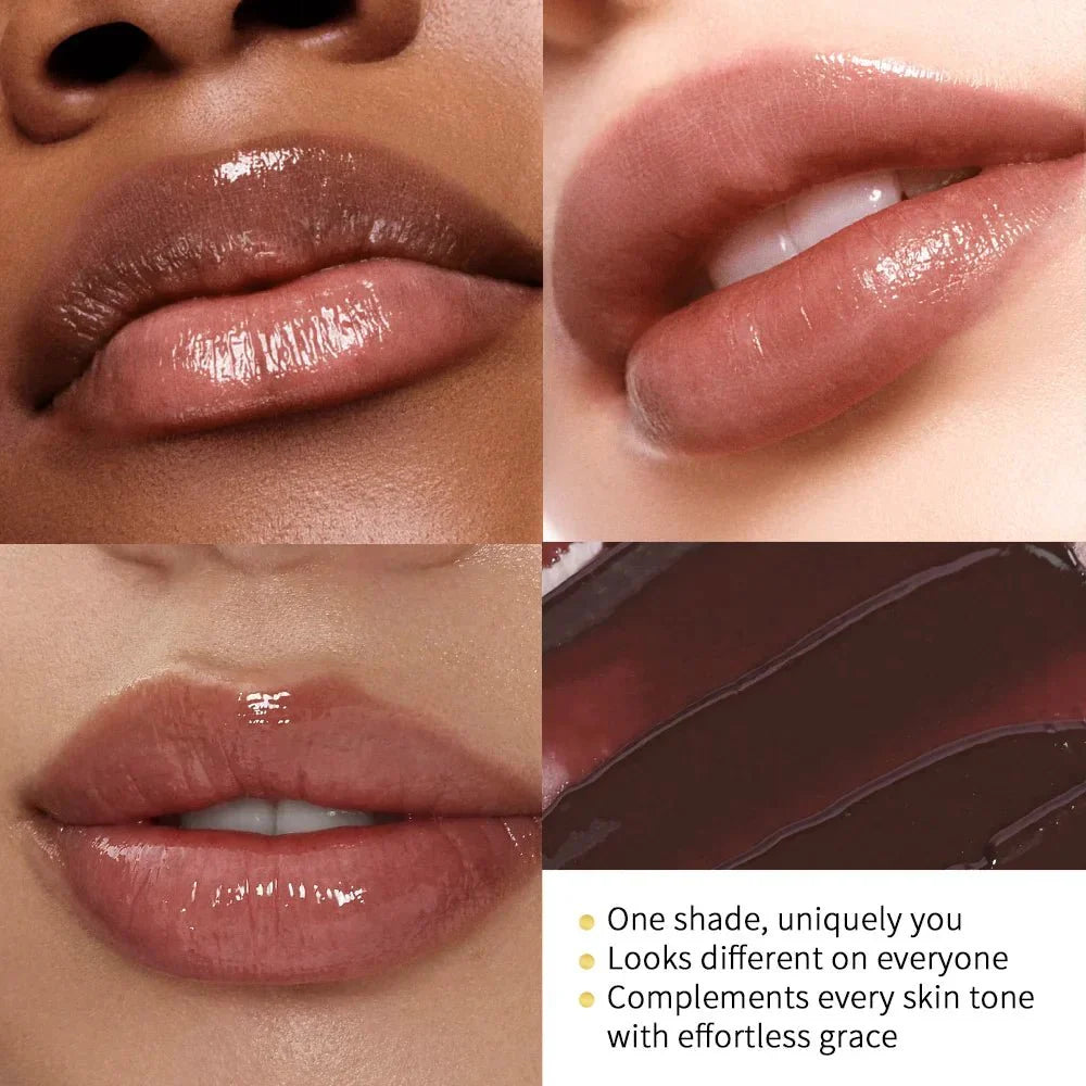 Luxurious Black Honey Lip Balm  in sleek tubeRadiant silken lip balm with warm honey tintMoisturizing black honey balm gliding on lipsUniversal honey-tint balm for natural lip glowSoft, glossy balm infused with honey and oils