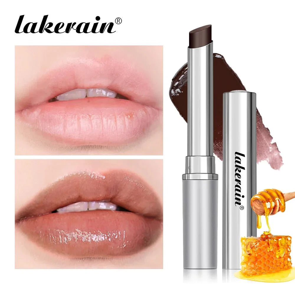 Luxurious Black Honey Lip Balm  in sleek tubeRadiant silken lip balm with warm honey tintMoisturizing black honey balm gliding on lipsUniversal honey-tint balm for natural lip glowSoft, glossy balm infused with honey and oils