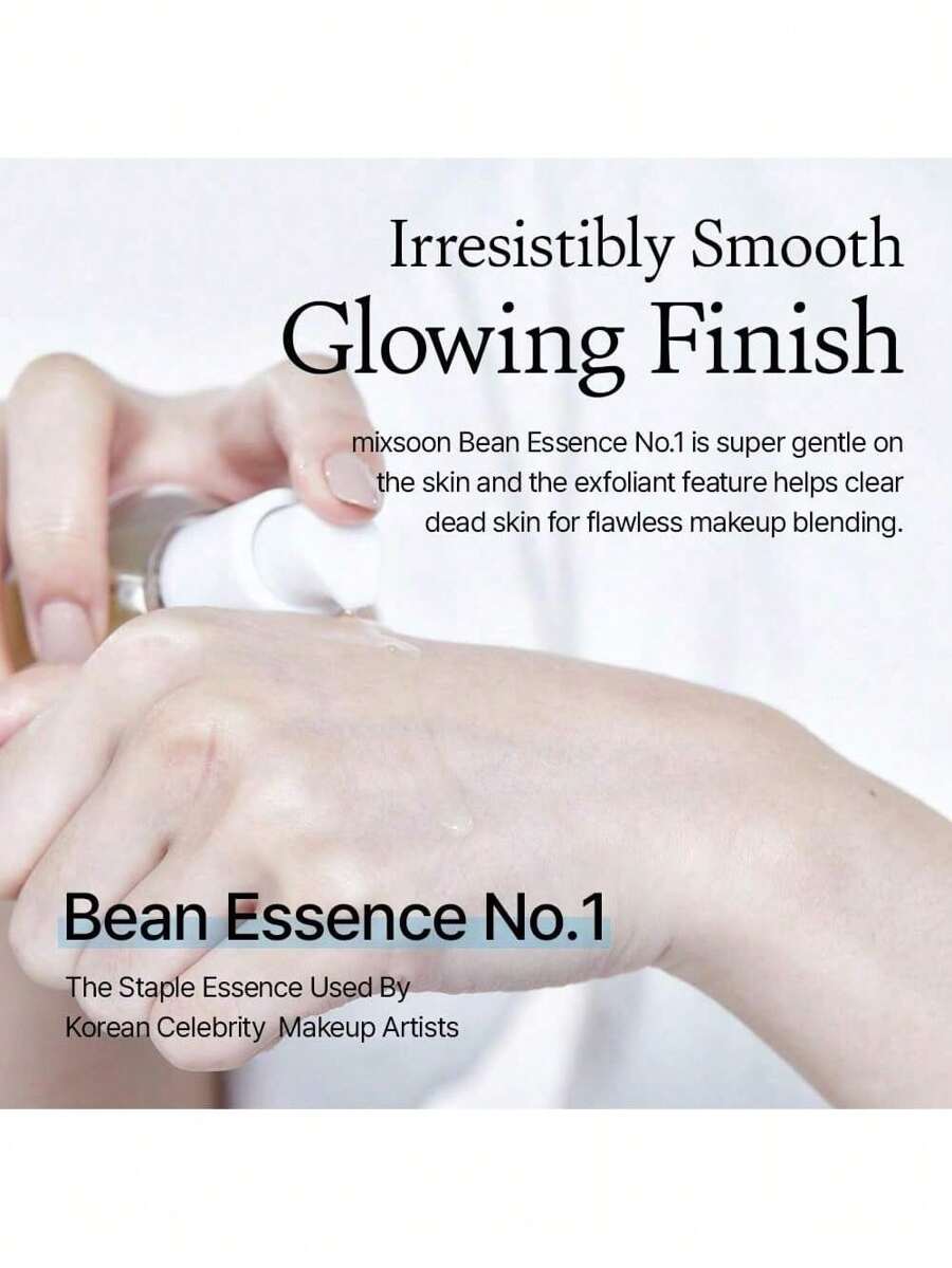 fermented bean enzyme essence– fermented bean exfoliating essenceGentle glow essence with pomegranate enzyme and soy fermentHydrating bean essence for smooth, radiant skinSensitive skin-friendly exfoliating essenceClean fermented essence for bright, even complexion