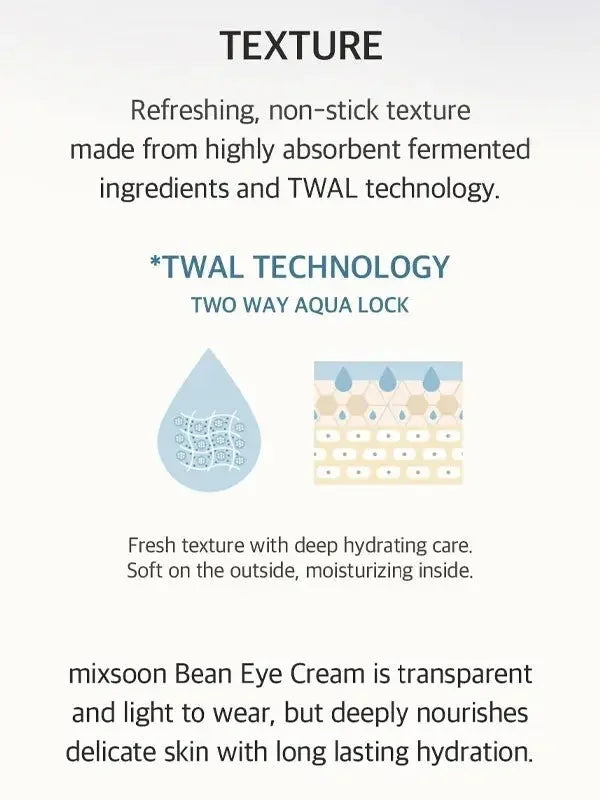 bean eye cream for dark circles mixsoon Bean Eye Cream 20ml - HaisonSkin