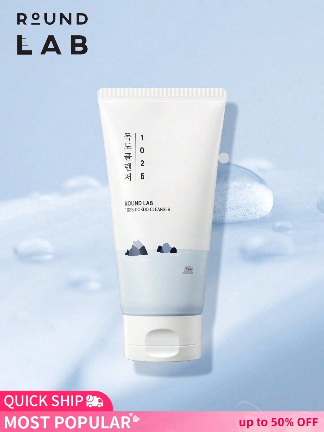 Round Lab 1025 Dokdo Cleanser 150 ml – deep sea water gel cleanser
Low-pH gentle foaming cleanser with hyaluronic acid
Hydrating gel-to-foam cleanser with Ulleungdo deep sea water
Soothing cleanser with ceramide NP and panthenol
Mineral cleanser for sensitive skin