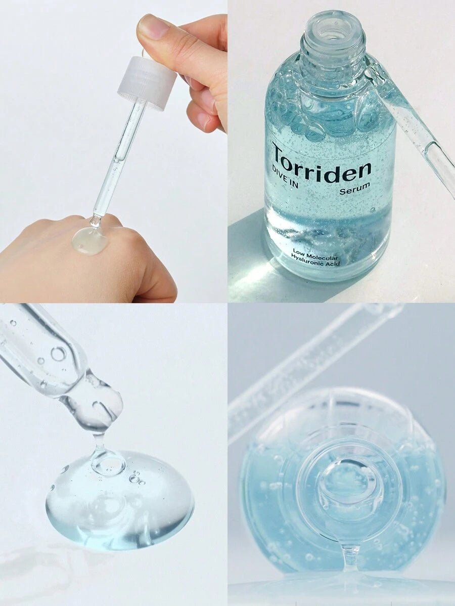 Torriden Dive-In Hyaluronic Acid Serum – 5D hydrationGlass skin serum with multi-weight hyaluronic acidFragrance‑free hydrating serum for sensitive skinLightweight HA serum for plump, dewy complexionBarrier-support hydrating serum with panthenol