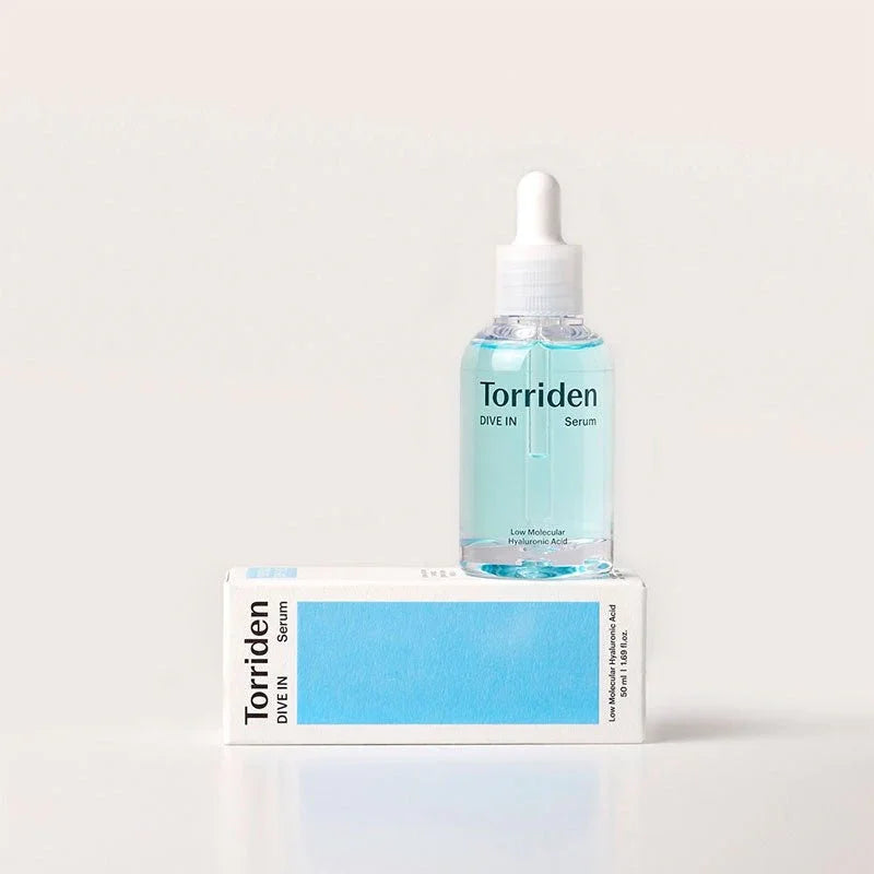 Torriden Dive-In Hyaluronic Acid Serum 50ml bottle
Fragrance-free hyaluronic acid serum for deep hydration
Low molecular weight HA serum for plump dewy skin
Hydrating Korean serum with panthenol and botanicals
Torriden Dive-In serum for sensitive skin hydration