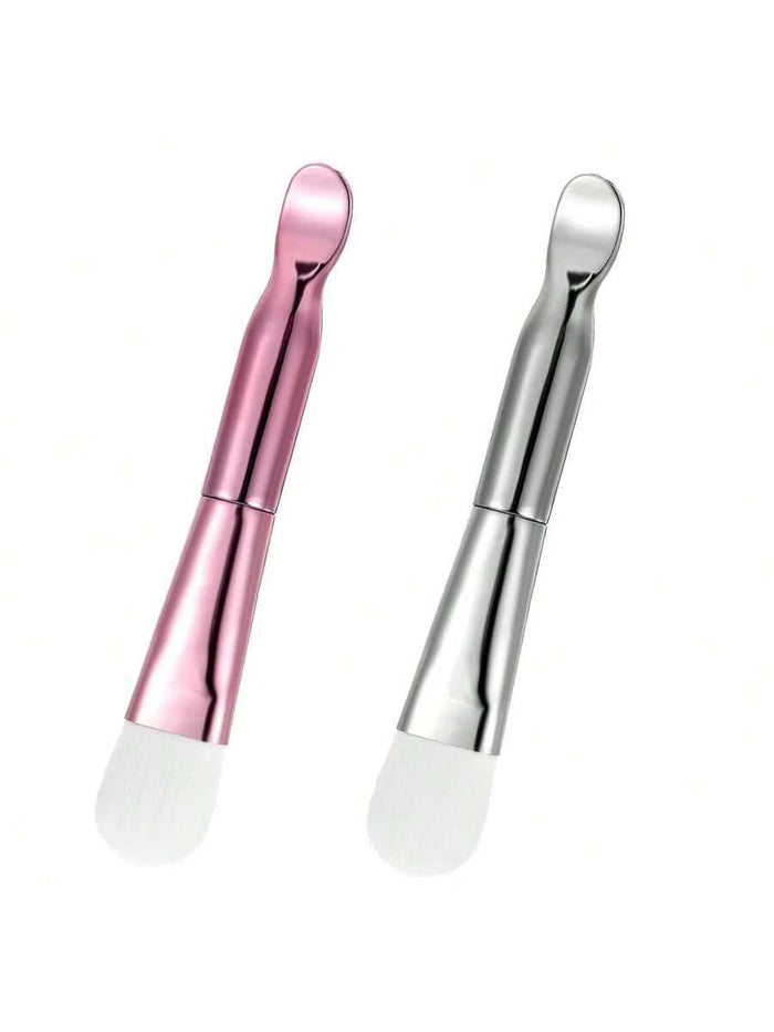 2Pcs Silicone Face– soft silicone brushes for masksHygienic silicone applicators for clay, cream, gel masksReusable silicone mask brush set for skincareEvenly apply face mask with silicone applicator brushCompact silicone spatula brush for mask application