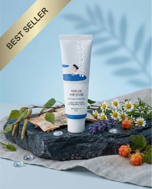 ROUND LAB Birch Juice Sunscreen SPF50+ PA++++ | No White Cast, Moisturizing, Face + Body | 50ml