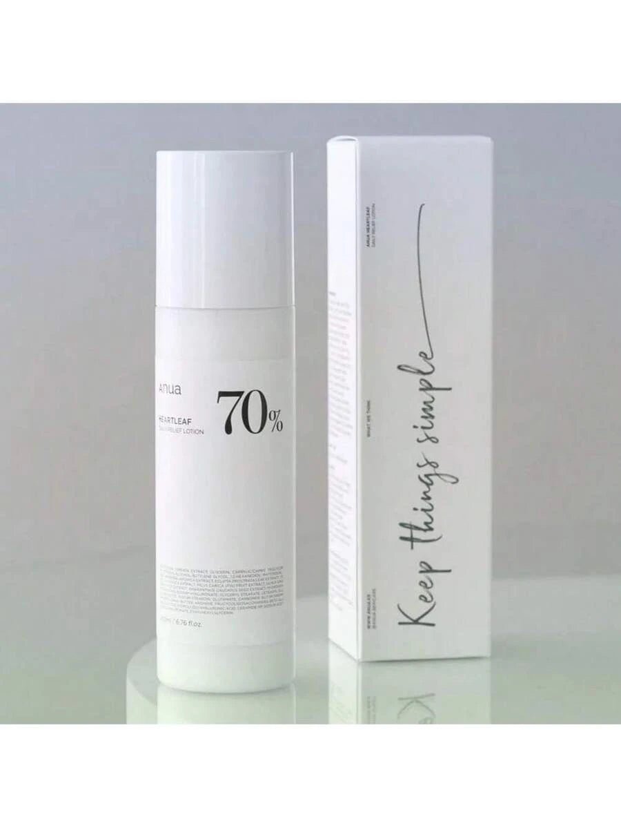 Anua Heartleaf Relief Lotion 70% – hydrating soothing moisturizer

Lightweight heartleaf lotion for sensitive skin hydration

Cooling lotion with heartleaf extract and hyaluronic acid

Soothing K‑Beauty lotion that calms redness

Featherlight hydrator with heartleaf and barrier support