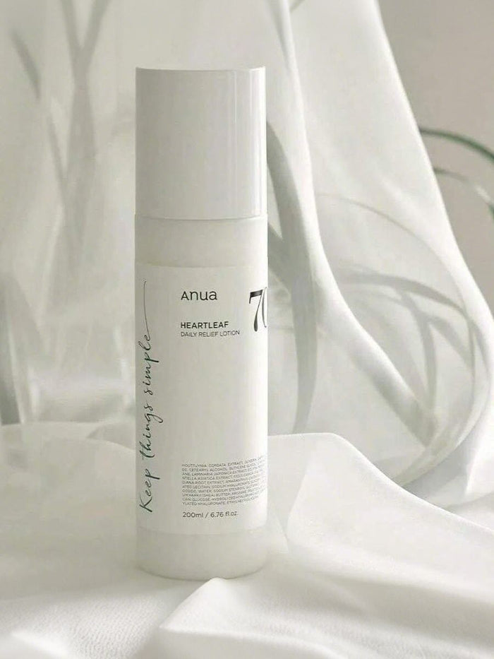 Anua Heartleaf Relief Lotion 70% – hydrating soothing moisturizer

Lightweight heartleaf lotion for sensitive skin hydration

Cooling lotion with heartleaf extract and hyaluronic acid

Soothing K‑Beauty lotion that calms redness

Featherlight hydrator with heartleaf and barrier support