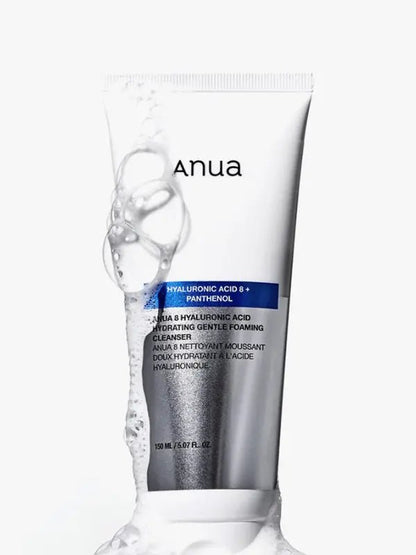 Anua 8 Hyaluronic Acid Hydrating Gentle Foaming Cleanser 150ml – Moisturizing Korean Face Wash for Sensitive Skin - HaisonSkin