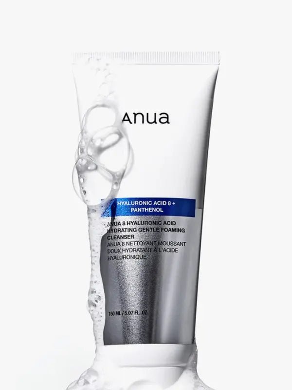 Anua 8 Hyaluronic Acid Hydrating Gentle Foaming Cleanser 150ml – Moisturizing Korean Face Wash for Sensitive Skin - HaisonSkin
