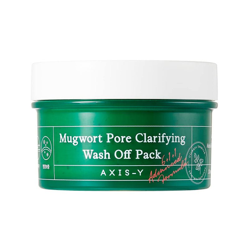 Axis‑Y Mugwort Pore Clarifying Wash Off Pack 100ml – mugwort clay mask

61% mugwort extract wash-off mask for pore detox

Gentle exfoliating mugwort mask with adzuki bean granules

Cooling clay mask for maskne and irritated skin by Axis‑Y

Botanical detox mask with mugwort and lotus extract
