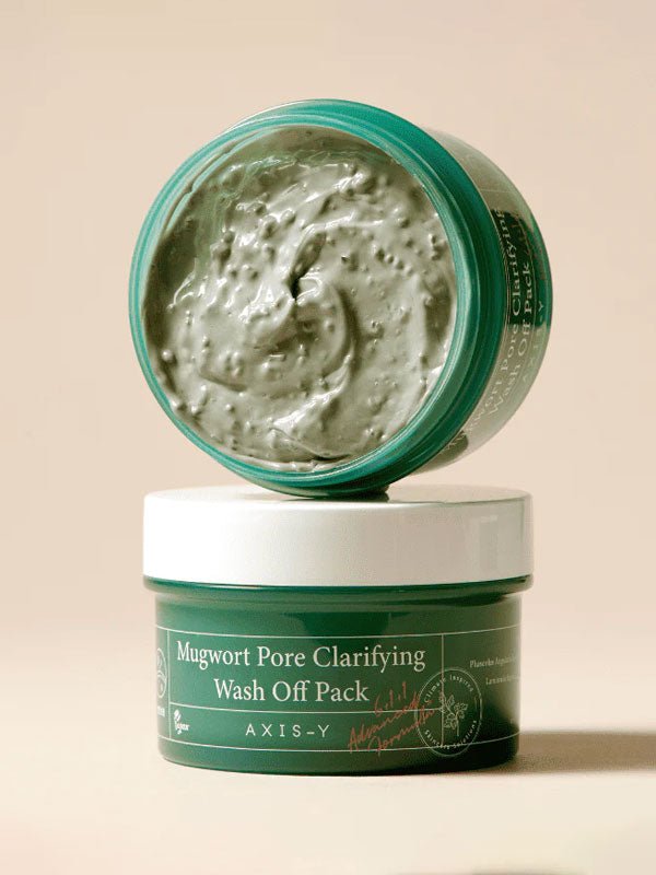 Axis‑Y Mugwort Pore Clarifying Wash Off Pack 100ml – mugwort clay mask

61% mugwort extract wash-off mask for pore detox

Gentle exfoliating mugwort mask with adzuki bean granules

Cooling clay mask for maskne and irritated skin by Axis‑Y

Botanical detox mask with mugwort and lotus extract