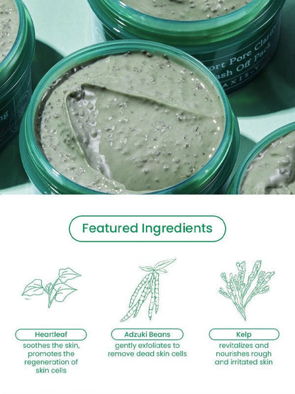 Axis‑Y Mugwort Pore Clarifying Wash Off Pack 100ml – mugwort clay mask

61% mugwort extract wash-off mask for pore detox

Gentle exfoliating mugwort mask with adzuki bean granules

Cooling clay mask for maskne and irritated skin by Axis‑Y

Botanical detox mask with mugwort and lotus extract