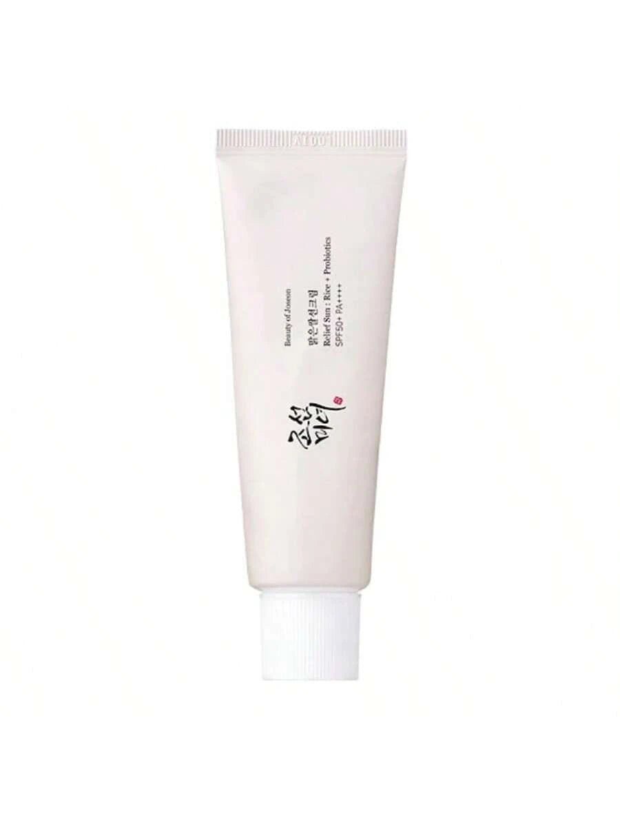 Relief Sun SPF50 - Joseon 50ml Facial Self Tanner Probiotics SPF50 PA++++ 50mlHydrating rice and probiotic sunscreen creamLightweight dewy sun cream with no white castProbiotic barrier-supporting sunscreenDaily SPF50 moisturizer with rice extract