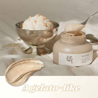 Beauty of Joseon Ground Rice and Honey Glow Mask jar and texture

Honey-toned rice exfoliating mask for glow

Rice and honey wash-off mask for brightening

Softening glow mask with kaolin and fermented rice

Silky rice glow mask for dull or textured skin