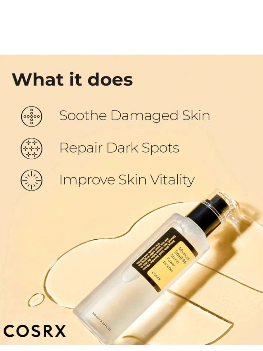 COSRX Advanced Snail Duo – Snail Mucin Essence & Cream

96% Snail Mucin Essence for hydration and repair

92% Snail Mucin Moisturizer for glow and softness

Snail mucin glow duo for barrier repair and radiance

Hydrating snail mucin skincare set—essence + cream