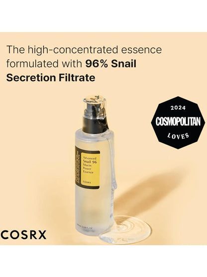 COSRX Advanced Snail Duo – Snail Mucin Essence & Cream

96% Snail Mucin Essence for hydration and repair

92% Snail Mucin Moisturizer for glow and softness

Snail mucin glow duo for barrier repair and radiance

Hydrating snail mucin skincare set—essence + cream