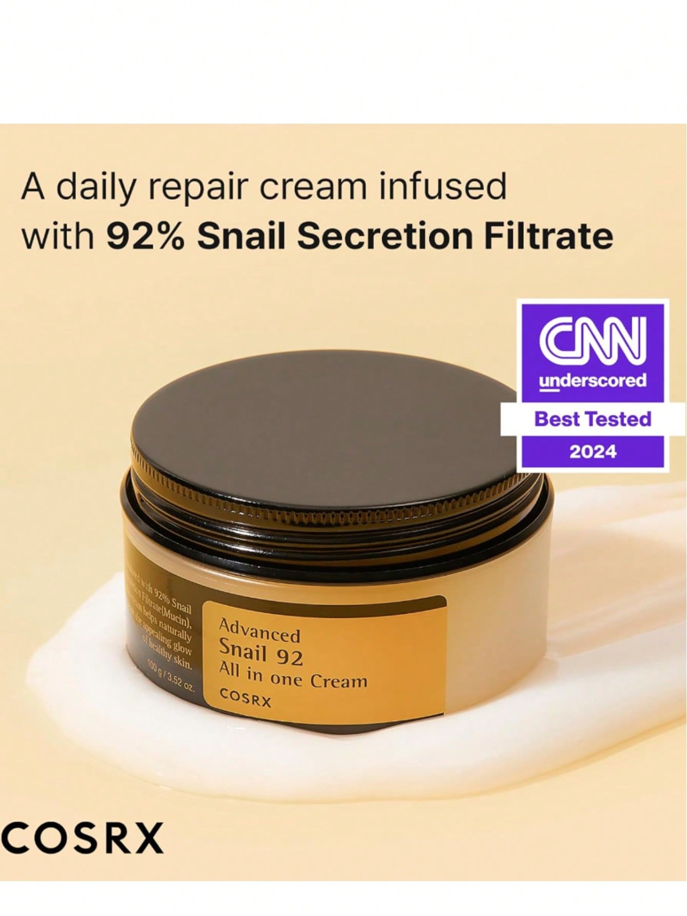 COSRX Advanced Snail Duo – Snail Mucin Essence & Cream

96% Snail Mucin Essence for hydration and repair

92% Snail Mucin Moisturizer for glow and softness

Snail mucin glow duo for barrier repair and radiance

Hydrating snail mucin skincare set—essence + cream