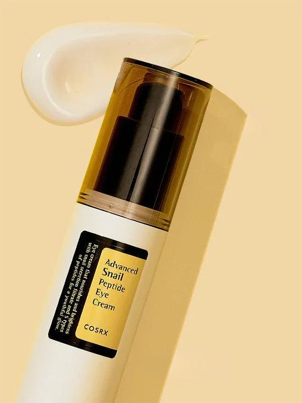 COSRX snail peptide eye cream 25ml tubeSnail mucin eye cream for dark circles and fine linesKorean peptide eye cream for firming and brighteningHydrating snail peptide under-eye creamAnti-aging COSRX eye cream with niacinamide