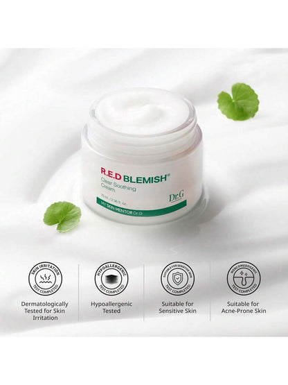 Dr.G Red Blemish Clear Soothing Cica Cream – 70ml, Korean Moisturizer - HaisonSkin