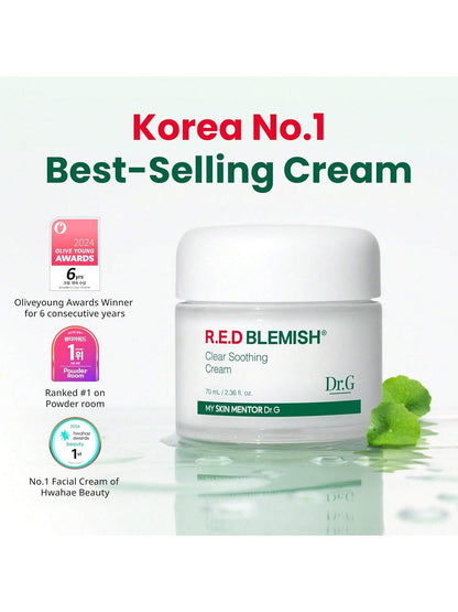 Dr.G Red Blemish Clear Soothing Cica Cream – 70ml, Korean Moisturizer - HaisonSkin