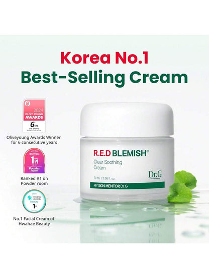 Dr.G Red Blemish Clear Soothing Cica Cream 70 ml – gel‑cream moisturizer

Calming cica cream for redness-prone skin

Soothing niacinamide and centella gel moisturizer

Lightweight hydration cream for sensitive blemish-prone skin

Barrier-restoring cica moisturizer for acne calm