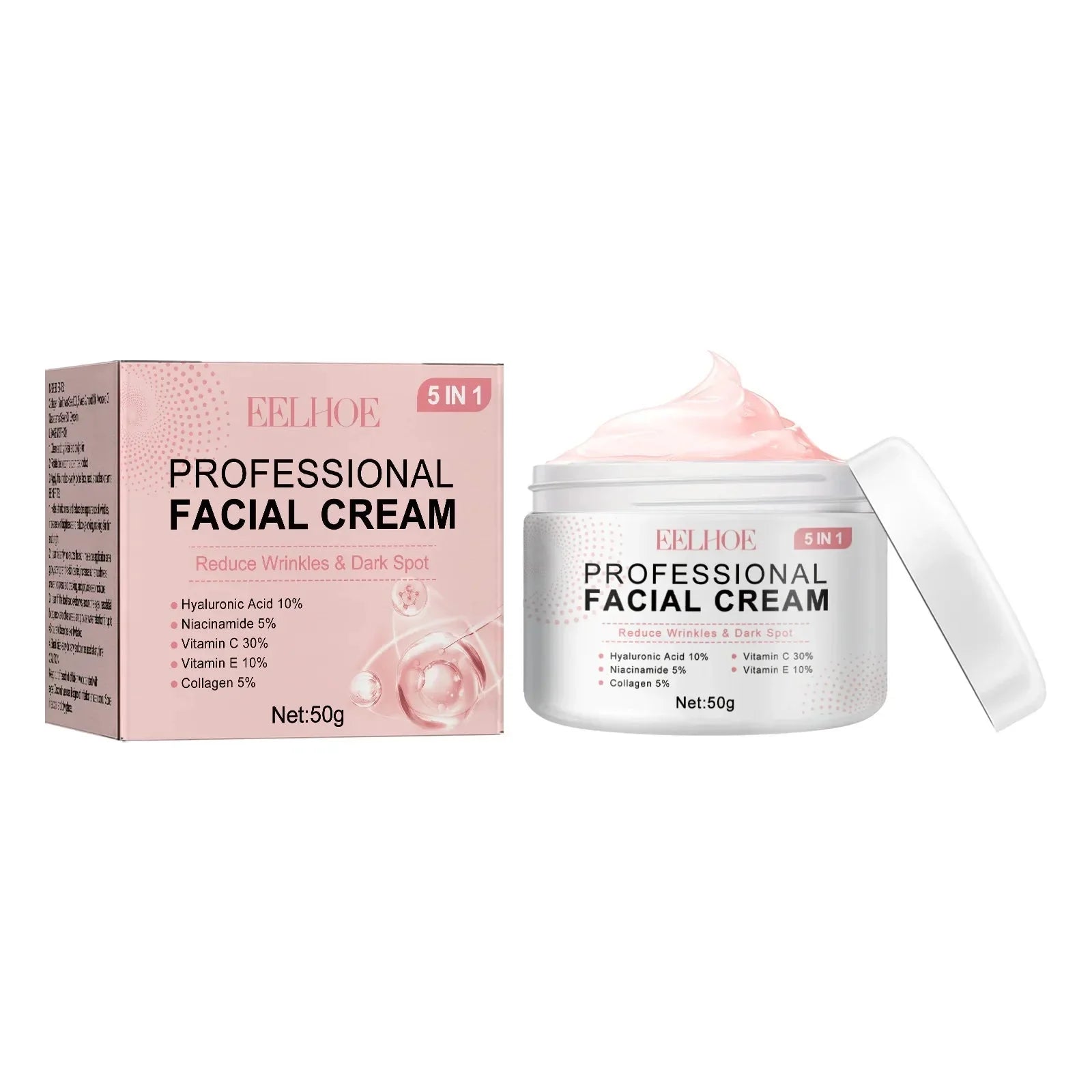 EELHOE Anti‑Aging Hyaluronic Cream – youthful hydration moisturizerHydrating cream with HA, Vitamin C, collagen & niacinamidePlumping anti‑aging cream for smoother, firmer skinLightweight yet nourishing anti‑aging moisturizerGlow-enhancing hyaluronic acid cream