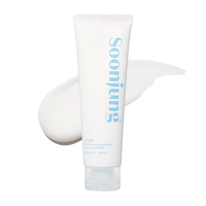 Etude House SoonJung 10 Free Moist Emulsion 130ml Korean moisturizer

Lightweight emulsion for sensitive skin hydration

Etude House SoonJung skincare with panthenol and madecassoside

Non-greasy emulsion moisturizer for delicate s