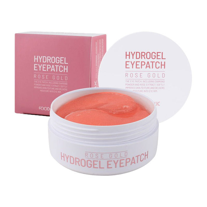 Foodaholic Rose Gold Hydrogel Eye Patch 60pcs jar

Brightening rose gold eye patches for dark circles

Cooling hydrogel under-eye patches for puffiness

Moisturizing rose gold eye mask patches

Luxury Korean eye patches with rose and gold