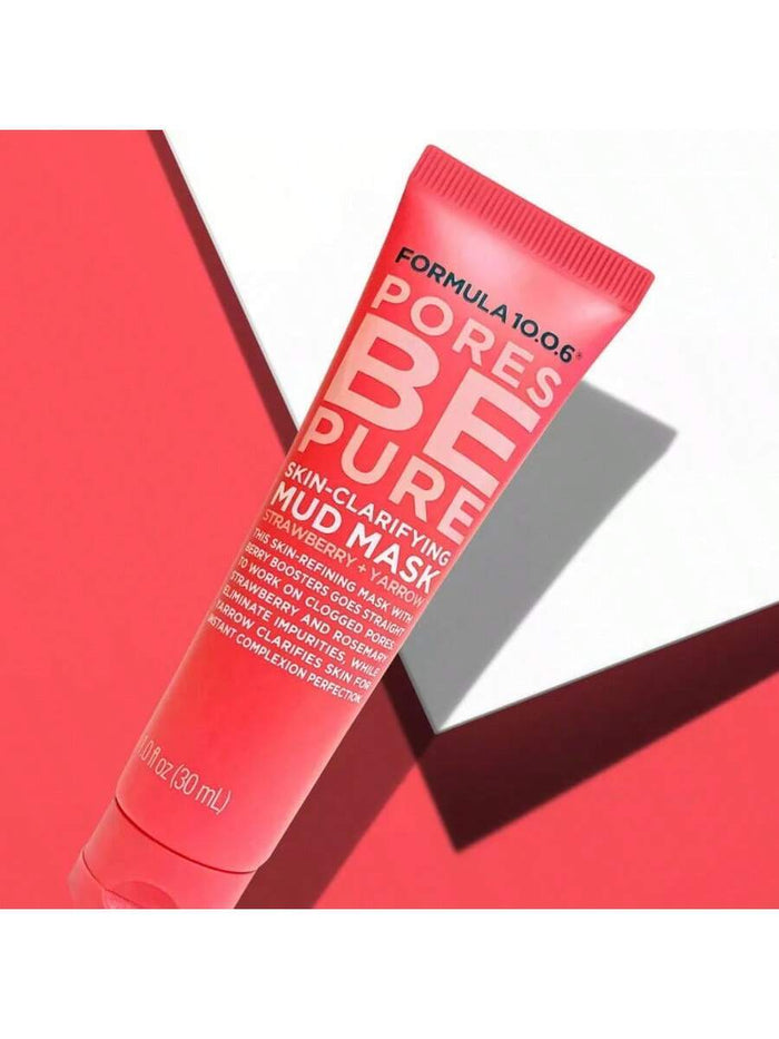 clarifying mud mask for pore refinement– Strawberry Yarrow 1 ozSilky velvet mud mask with strawberry enzymes & yarrow extractCompact clarifying face mask for glowing, smooth skinCooling mud mask for oily and congested skinTravel-friendly pore-refining mud mask