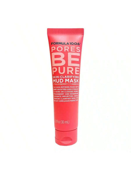clarifying mud mask for pore refinement– Strawberry Yarrow 1 ozSilky velvet mud mask with strawberry enzymes & yarrow extractCompact clarifying face mask for glowing, smooth skinCooling mud mask for oily and congested skinTravel-friendly pore-refining mud mask