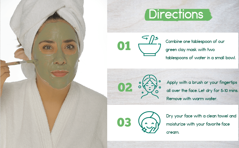 Green Clay Mask – Purifying, Pore - Refining & Balancing Detox Treatment (120ml / 4oz) - HaisonSkin
