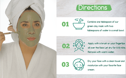 Green Clay Mask – Purifying, Pore - Refining & Balancing Detox Treatment (120ml / 4oz) - HaisonSkin