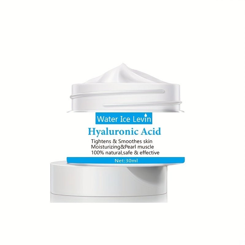 Hyaluronic Acid Cream jar with silky texture

Deep hydration cream with hyaluronic acid

Moisturizer for dry and sensitive skin hydration

Plumping face cream for fine lines and dewy glow

Daily hyaluronic acid moisturizer for radiant skin