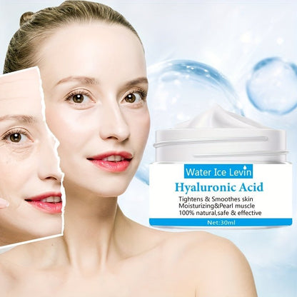 Hyaluronic Acid Cream jar with silky texture

Deep hydration cream with hyaluronic acid

Moisturizer for dry and sensitive skin hydration

Plumping face cream for fine lines and dewy glow

Daily hyaluronic acid moisturizer for radiant skin