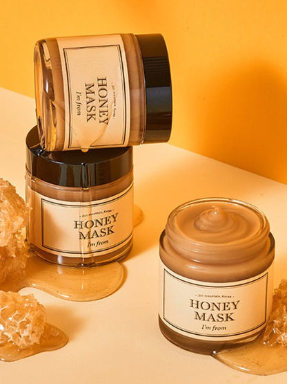 I’m From Honey Mask 38.7% natural honey wash-off treatment

Warm honey-texture face mask for deep hydration

Honey mask with bee venom and propolis for soothing skin

Luxurious vegan honey face mask for glowing skin

Golden honey cocoon mask for skin nourishment