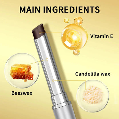 Luxurious Black Honey Lip Balm  in sleek tubeRadiant silken lip balm with warm honey tintMoisturizing black honey balm gliding on lipsUniversal honey-tint balm for natural lip glowSoft, glossy balm infused with honey and oils