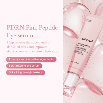 medicube PDRN Eye Peptide Serum 30ml – salmon DNA eye treatmentBrightening peptide and retinol eye serum for fine linesDepuffing PDRN eye serum for dark circlesLightweight gel eye cream with salmon DNA PDRNFirming peptide eye serum under eye glow