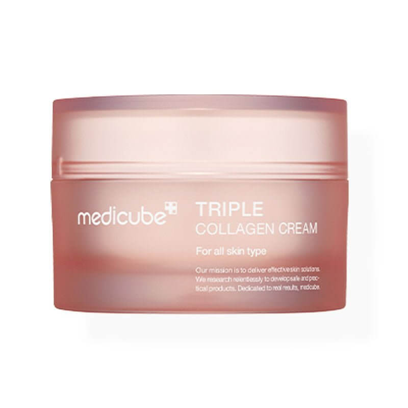 Medicube Triple Collagen Cream 50ml – K-beauty firming moisturizer

Anti-aging collagen cream with hyaluronic acid and elastin

Radiance-boosting collagen cream for dewy glass skin

Barrier-repair collagen moisturizer for fine lines and elasticity

Korean triple collagen complex cream texture shot