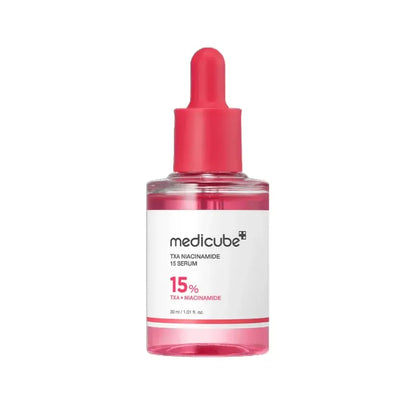 dark spot correcting niacinamide serum Serum 30ml bottleKorean serum for dark spots and hyperpigmentationMedicube brightening serum with niacinamide and TXALightweight silky serum for even skin toneMedicube TXA serum for blemish scars and dull skin