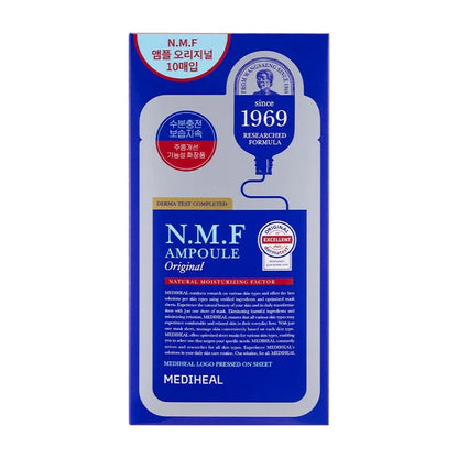 Mediheal NMF hydrating sheet mask sheet maskK-beauty sheet mask with Natural Moisturizing Factor essenceHydrating ampoule mask for dewy plump skinSilky sheet mask that smooths fine lines and refreshes skinMoisture surge mask for radiant and balanced complexion