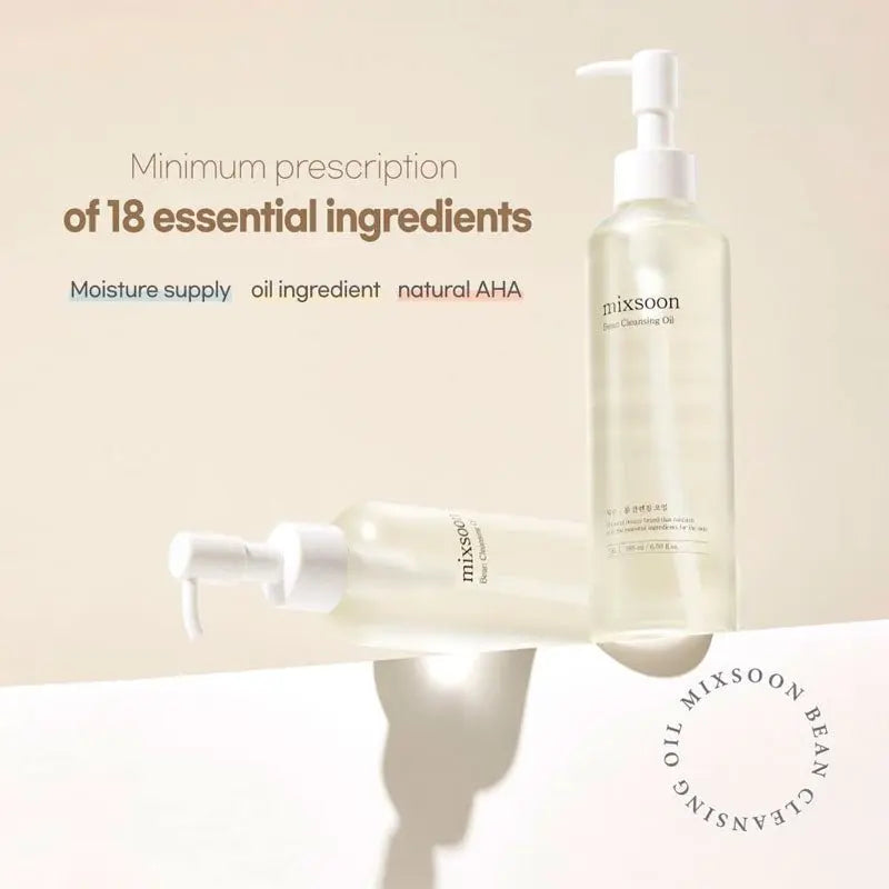 Mixsoon Bean Cleansing Oil 195ml Korean oil cleanser

K-beauty cleansing oil makeup and sunscreen remover

Soybean oil-based Korean cleansing oil for double cleansing

Mixsoon Bean Cleansing Oil lightweight hydrating cleanser

Best Korean cleansing oil for sensitive skin